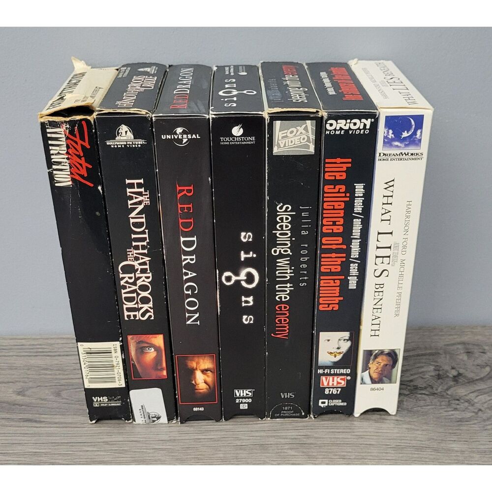 Vintage Psychological Thriller VHS Set of‎ 7 Movies Horror Suspense Collection